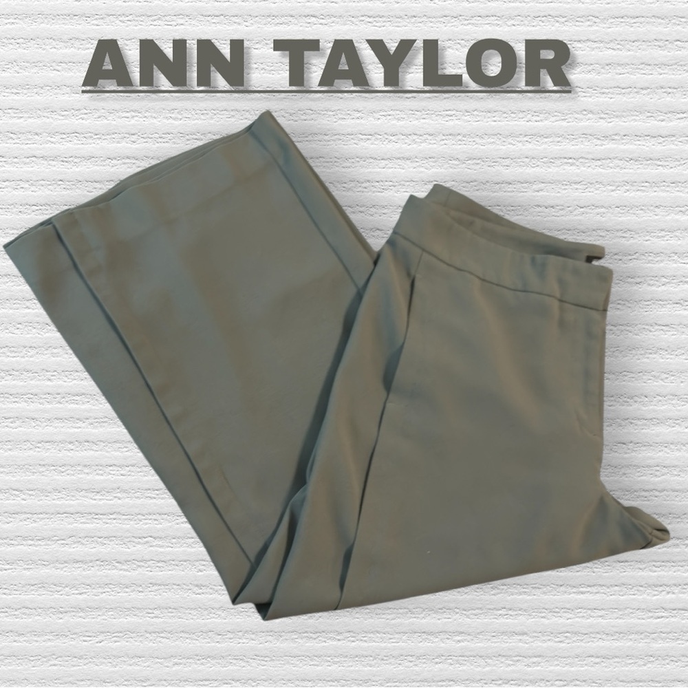 🌺ANN TAYLOR FACTORY WIDE SPLIT LEGS OLIVE PANTS